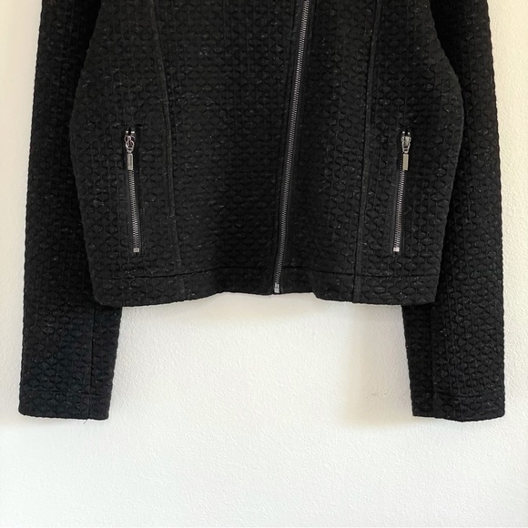 NWT Lyssé Devoe Quilted Tailored Moto Jacket Heather Black Large - Picture 9 of 16